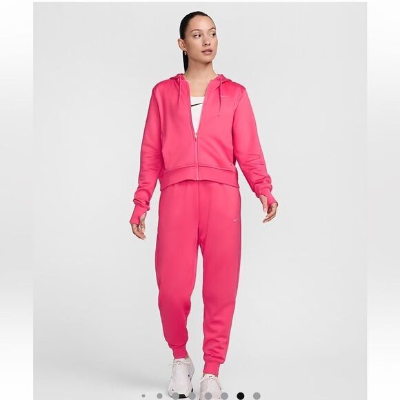 Nike Therma-FIT One Women's Full-Zip Hoodie in Aster Pink! - Picture 4 of 8